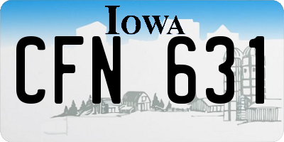 IA license plate CFN631