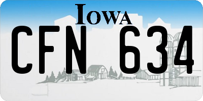 IA license plate CFN634