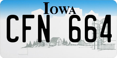 IA license plate CFN664
