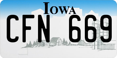 IA license plate CFN669