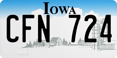 IA license plate CFN724