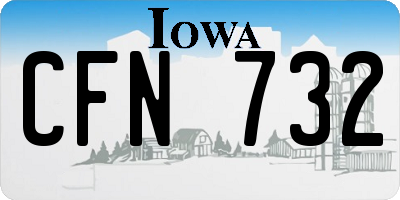 IA license plate CFN732