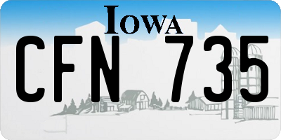 IA license plate CFN735