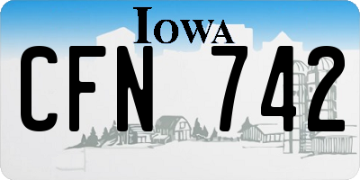 IA license plate CFN742