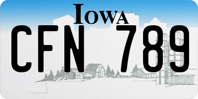 IA license plate CFN789