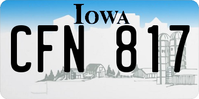 IA license plate CFN817