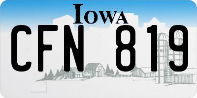 IA license plate CFN819