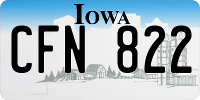 IA license plate CFN822