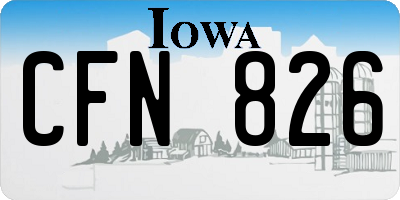 IA license plate CFN826