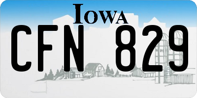 IA license plate CFN829
