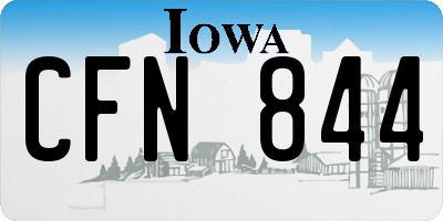 IA license plate CFN844