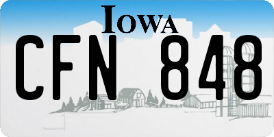 IA license plate CFN848
