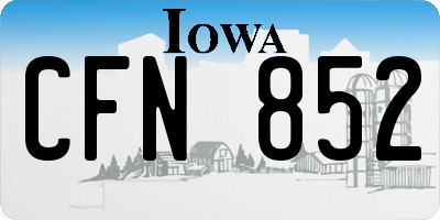 IA license plate CFN852