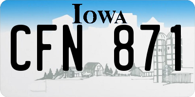 IA license plate CFN871