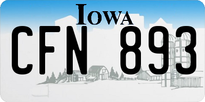 IA license plate CFN893