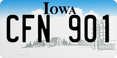 IA license plate CFN901