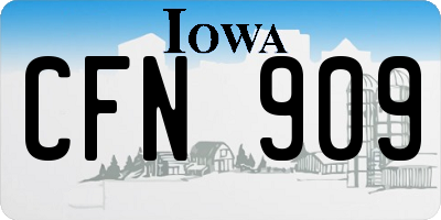 IA license plate CFN909