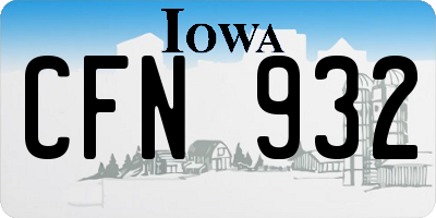 IA license plate CFN932