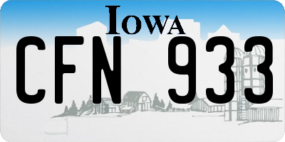 IA license plate CFN933