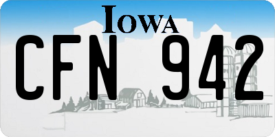 IA license plate CFN942