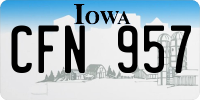 IA license plate CFN957