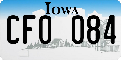IA license plate CFO084