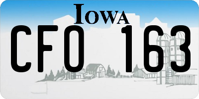 IA license plate CFO163