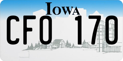 IA license plate CFO170