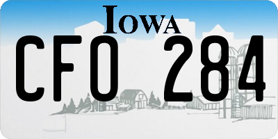 IA license plate CFO284