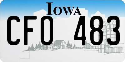 IA license plate CFO483