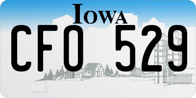 IA license plate CFO529