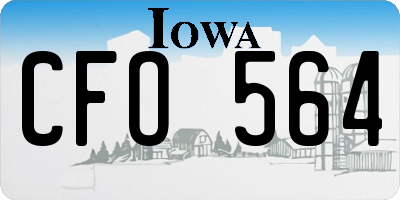 IA license plate CFO564