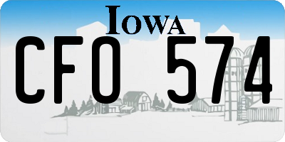 IA license plate CFO574
