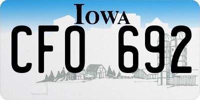 IA license plate CFO692
