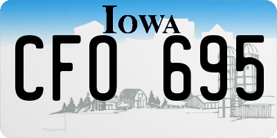IA license plate CFO695