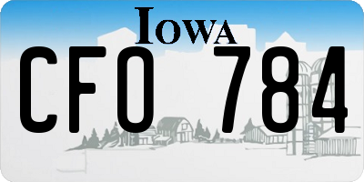 IA license plate CFO784
