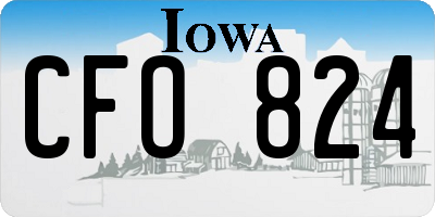 IA license plate CFO824