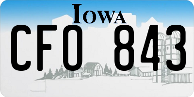 IA license plate CFO843