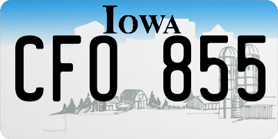 IA license plate CFO855