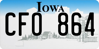 IA license plate CFO864
