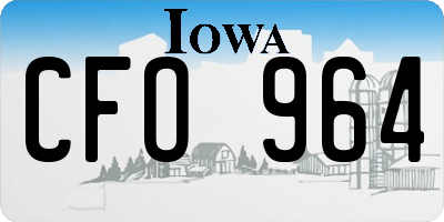 IA license plate CFO964