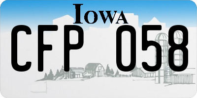 IA license plate CFP058