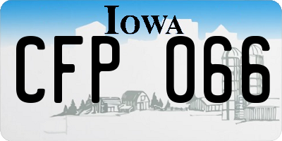 IA license plate CFP066
