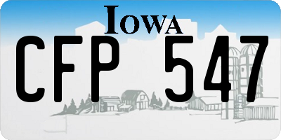 IA license plate CFP547