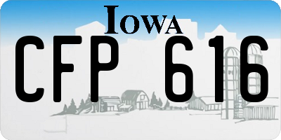 IA license plate CFP616