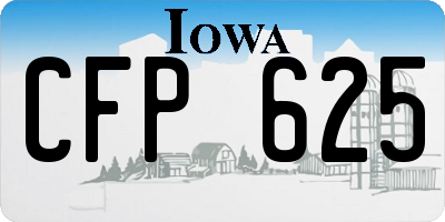 IA license plate CFP625