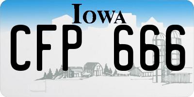 IA license plate CFP666