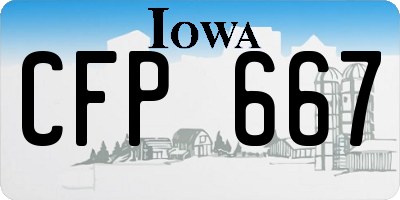 IA license plate CFP667