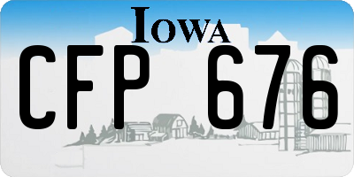 IA license plate CFP676