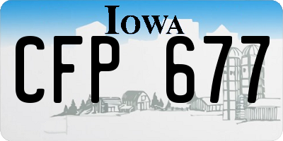 IA license plate CFP677